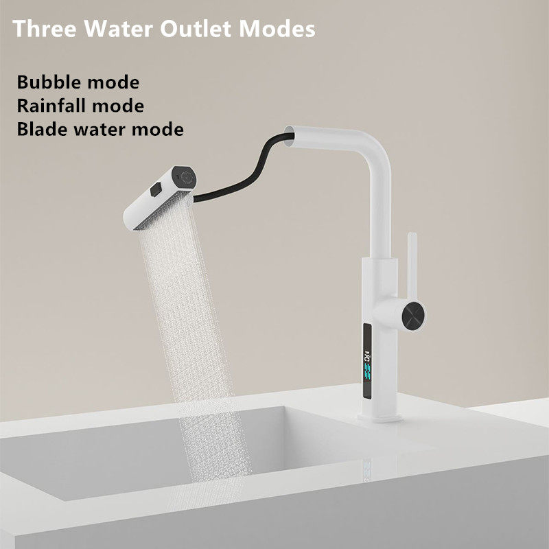 T-Shape Rainfall Pull Out Kitchen Faucet